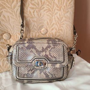 Coach Python Leather Cross Body Bag